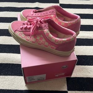 NWT Vans x Joe Freshgoods Pink Check size 9.5W/8M